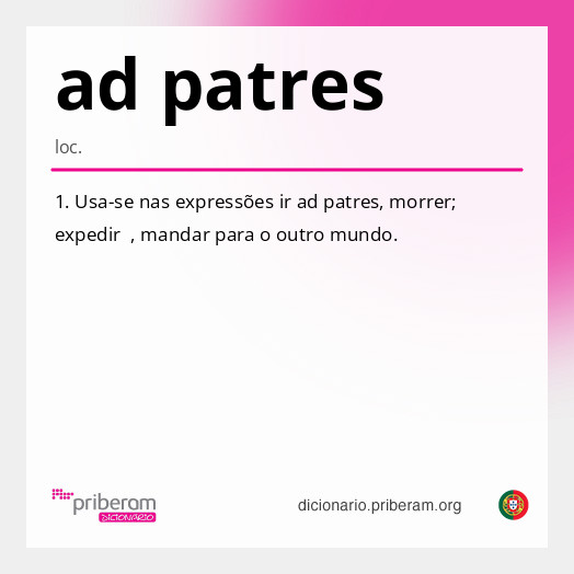 Significado de ad patres